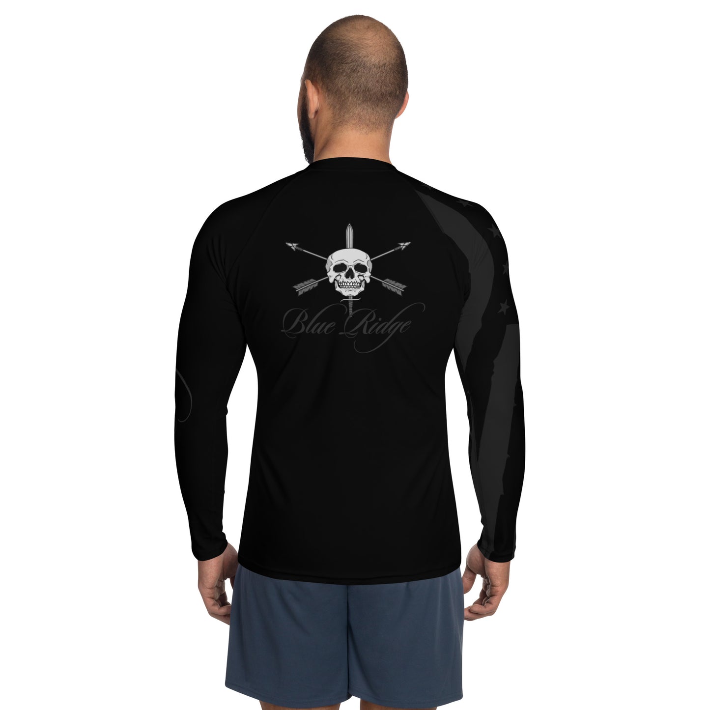 USA Skull logo - Black - Rash Guard