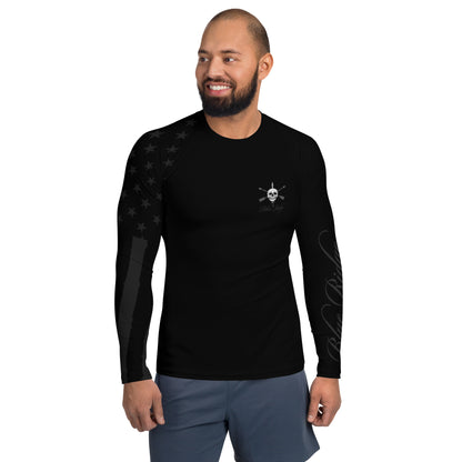 USA Skull logo - Black - Rash Guard